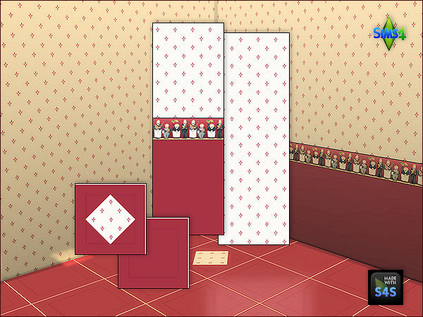 Sims 4 4 kitchen wallsets with floors by Mabra at Arte Della Vita