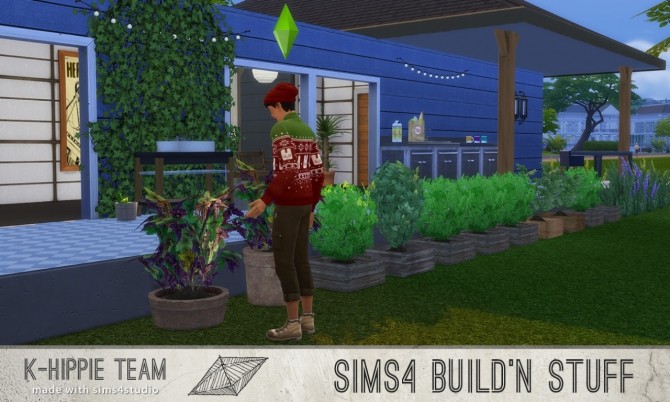 Sims 4 2 Outdoor Planters Atomik Garden volume 1 at K hippie