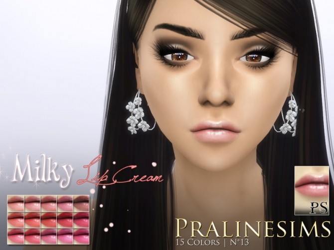 Sims 4 Milky Lip Cream Duo (+Teeth) by Pralinesims at TSR