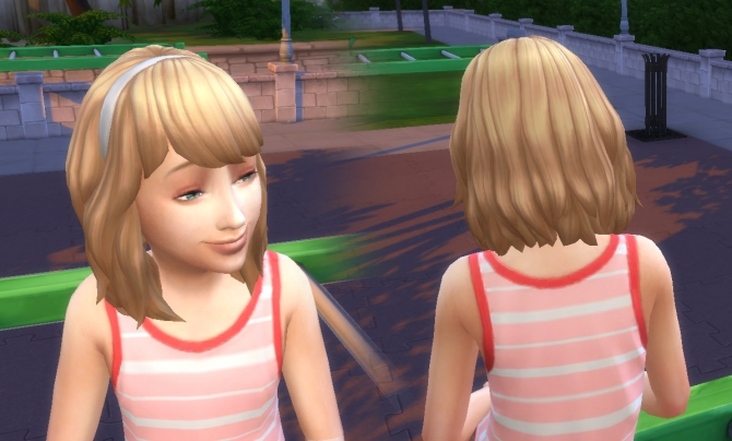 Wavy Band hair for Girls at My Stuff » Sims 4 Updates