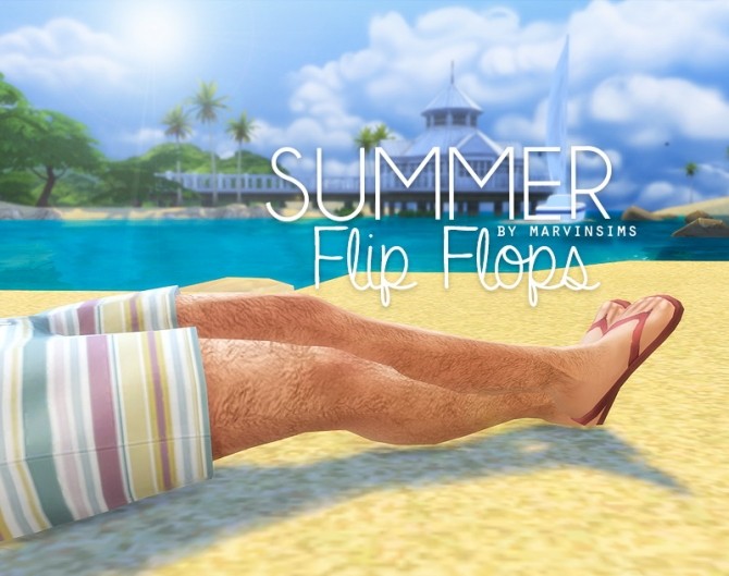 Sims 4 Summer flip flops at Marvin Sims