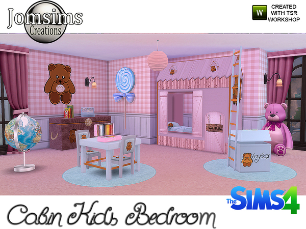 Sims 4 Cabin Kids bedroom by jomsims at TSR