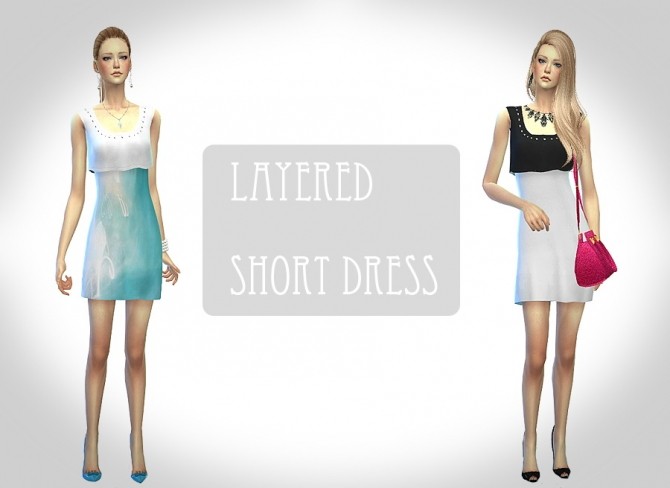 Sims 4 Layered short dress at ChiisSims – Chocolatte Sims