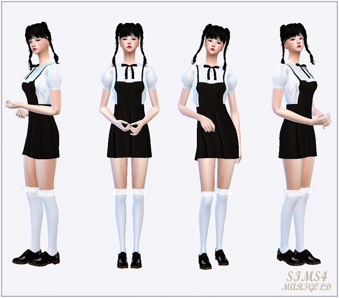 Ribbon blouse one-piece at Marigold » Sims 4 Updates