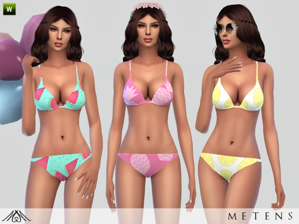 Sims 4 Sorbet Bikinis by Metens at TSR