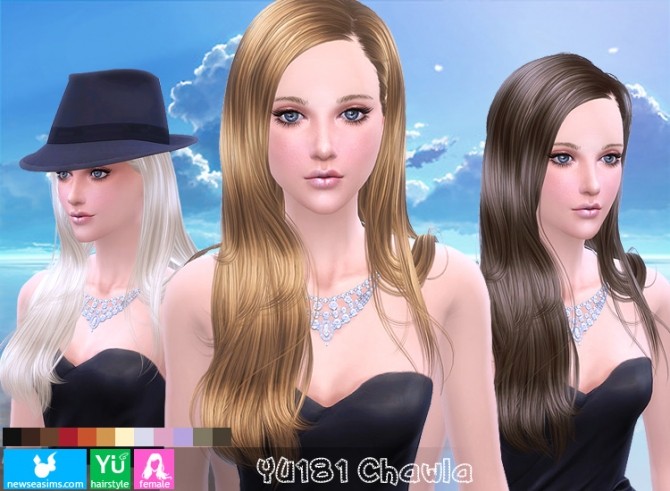 Sims 4 YU181 Chawla hair (Pay) at Newsea Sims 4