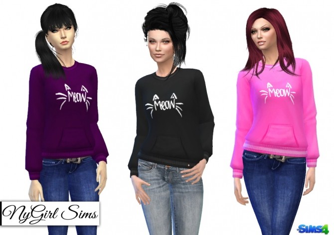 Sims 4 Cats Meow Sweater at NyGirl Sims