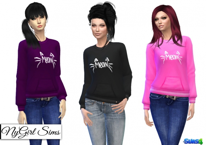 Cat's Meow Sweater at NyGirl Sims » Sims 4 Updates