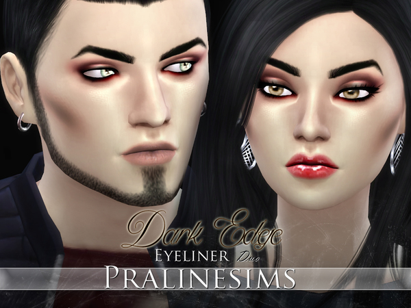 Sims 4 Dark Edge Eyeliner Duo by Pralinesims at TSR