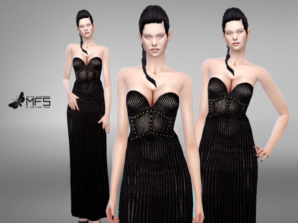 Sims 4 MFS Joanie Dress by MissFortune at TSR
