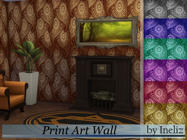 Sims 4 Print Art Wall by Ineliz at TSR