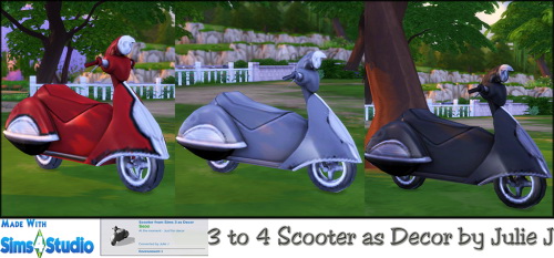 Sims 4 Sims 3 Scooter for Sims 4 as Decor at Julietoon – Julie J
