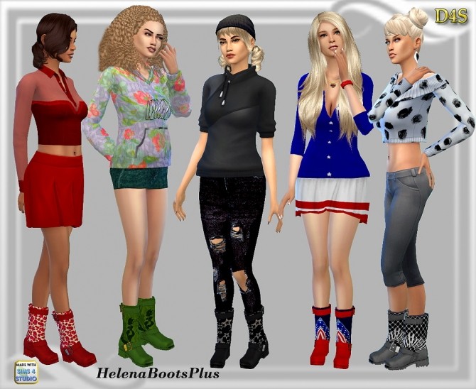 Sims 4 Helena boots plus at Dreaming 4 Sims