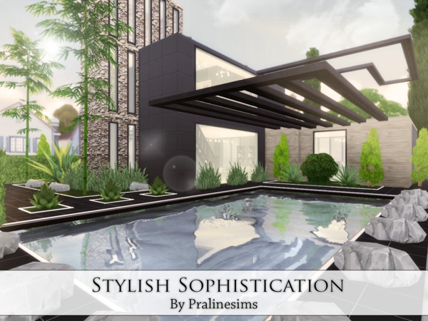 Sims 4 Stylish Sophistication house by Pralinesims at TSR