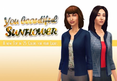 You Beautiful Sunflower top at Down in Simsland