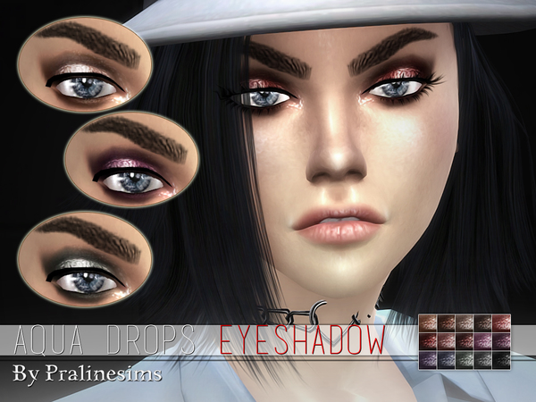 Sims 4 Aqua Drops Eyeshadow by Pralinesims at TSR