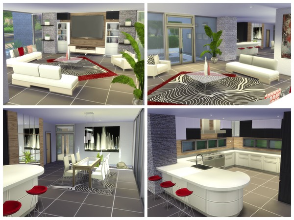 Sims 4 SONATA Modern house by Joy at TSR
