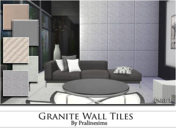 Sims 4 Granite Wall Tiles by Pralinesims at TSR