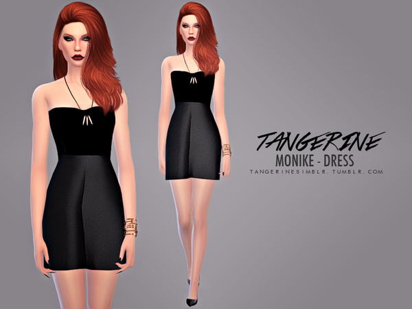 Sims 4 Monike dress by tangerine at Sims Fans