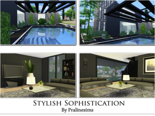 Sims 4 Stylish Sophistication house by Pralinesims at TSR