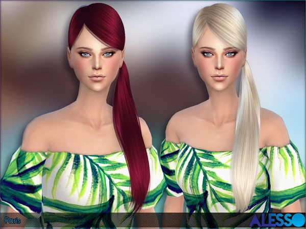 Sims 4 Paris Hair by Alesso at TSR