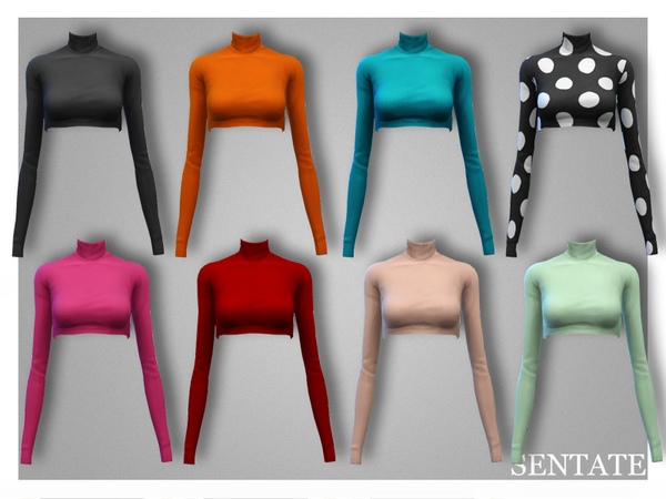 Sims 4 Verity Polo Neck & Pencil Skirt (Set) by Sentate at TSR