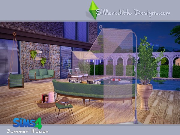 Sims 4 Summer Illusion set by SIMcredible! at TSR