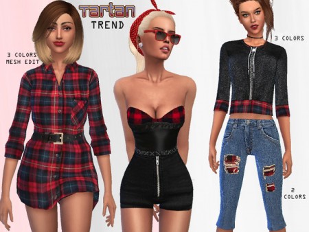 Tartan Collection Set by Puresim at TSR » Sims 4 Updates