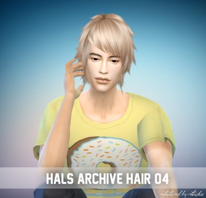 Sims 4 Retexture of Hal’s Archive Hair 04 at Ritsuka