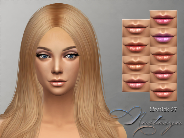 Sims 4 Lip gloss 07 by Nastasya at TSR