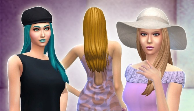 Sims 4 Glossy Hair by Kiara at My Stuff