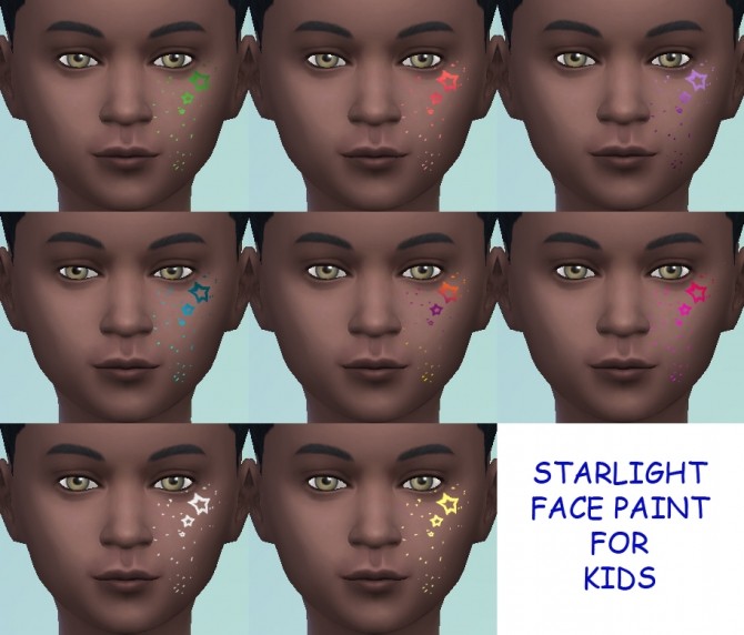 Sims 4 4 New Face Paints for Kids by Simmiller at Mod The Sims