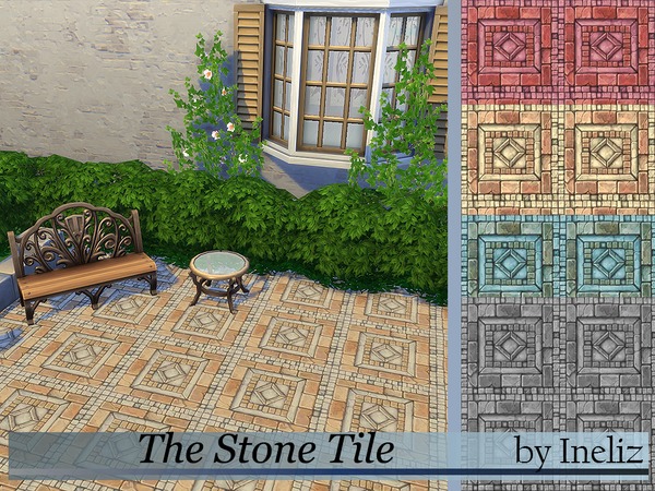 Sims 4 The Stone Tile by Ineliz at TSR