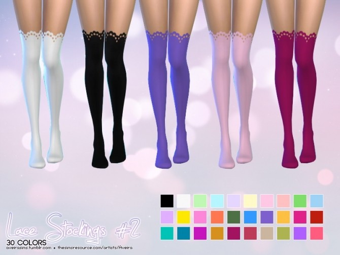 Sims 4 Lace Stockings at Aveira Sims 4