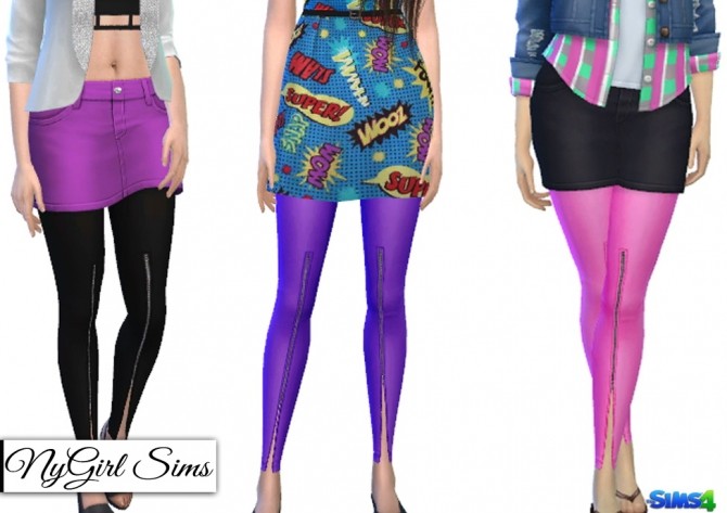 Sims 4 Zippered Legging at NyGirl Sims