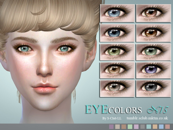 Sims 4 Eyecolors 15 by S Club LL at TSR