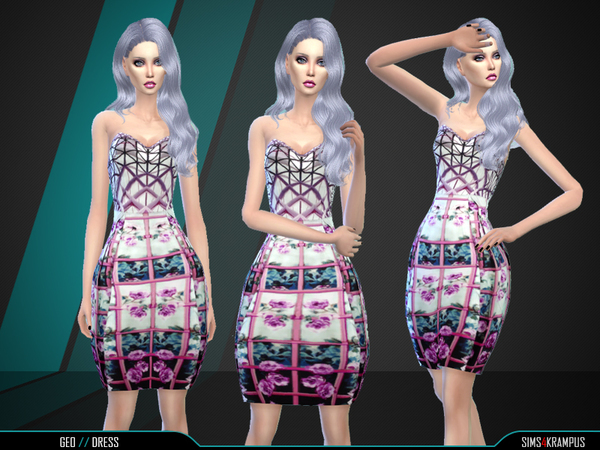 Sims 4 Geo Dress by SIms4Krampus at TSR