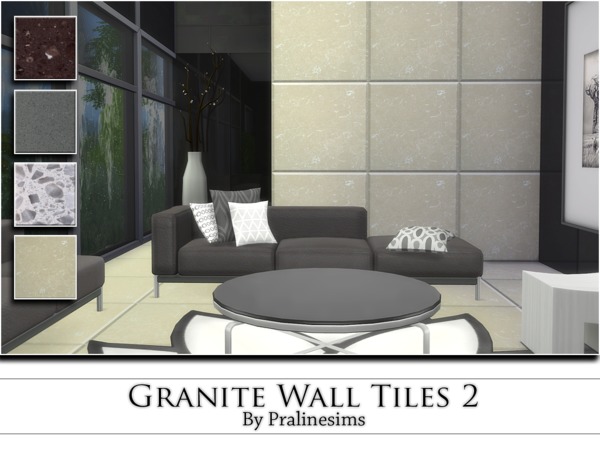 Sims 4 Granite Wall Tiles 2 by Pralinesims at TSR