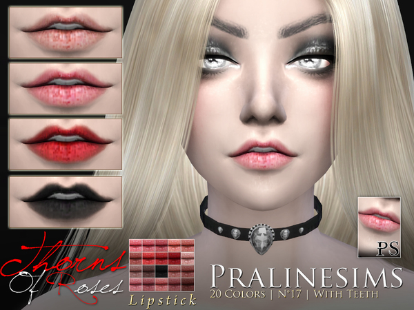 Sims 4 Thorns of Roses Matte Lipstick Duo by Pralinesims at TSR