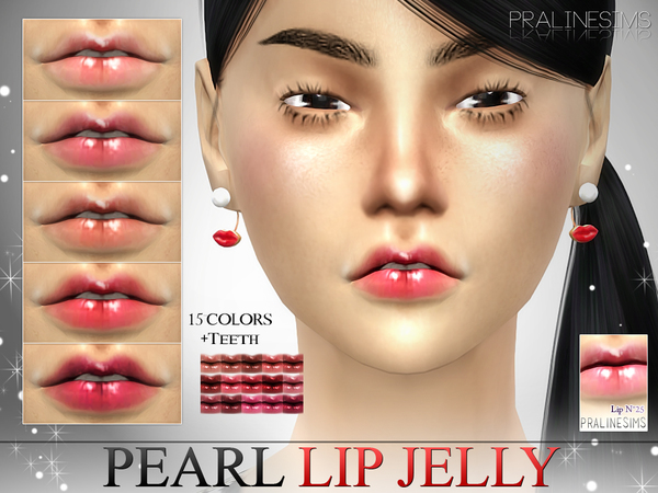 Sims 4 Pearl Lip Jelly N25 + Teeth by Pralinesims at TSR