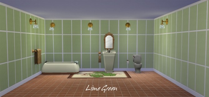 Sims 4 Wall Tiles Simply Stylish in 2 Versions by Simmiller at Mod The Sims