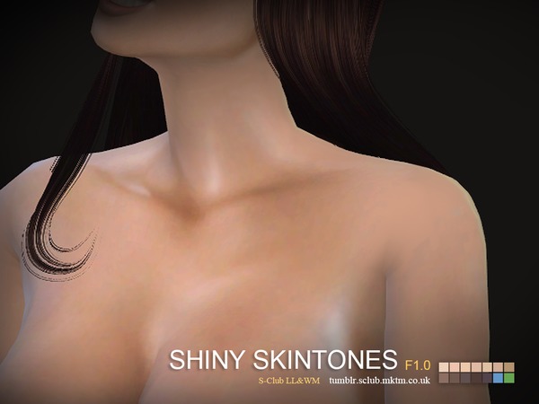 Sims 4 SHINY Skintones (F)1.0 by S Club WMLL at TSR