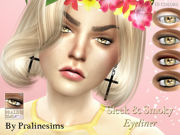Sims 4 Sleek & Smoky Eyeliner by Pralinesims at TSR