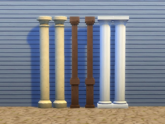 Sims 4 Three Decorative Columns by plasticbox at Mod The Sims