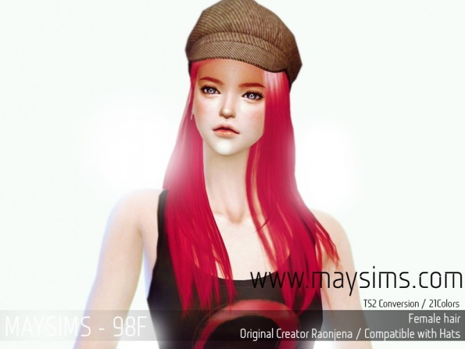 Sims 4 Hair 98F (Raonjena) at May Sims