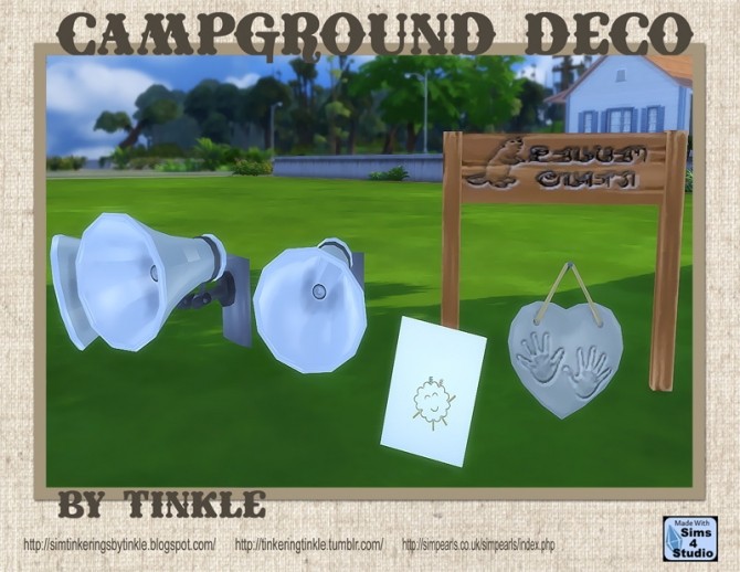 Sims 4 Campground Deco 32 New Meshes at Tinkerings by Tinkle