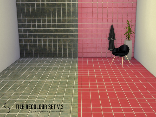 Sims 4 New Tile Recolor set v2 by k omu at TSR