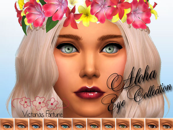 Sims 4 Victorias Fortune Aloha Eye Collection by fortunecookie1 at TSR