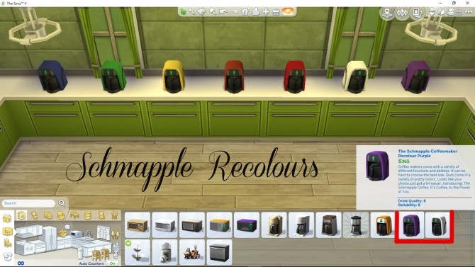 Sims 4 Schmapple Small Appliance Recolours by Simmiller at Mod The Sims
