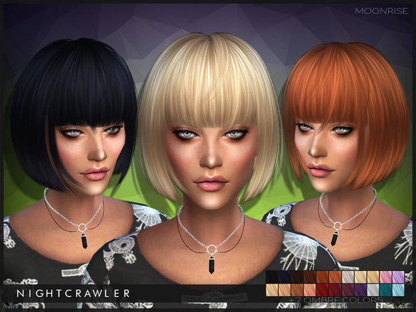 Sims 4 Moonrise hair by Nightcrawler at TSR